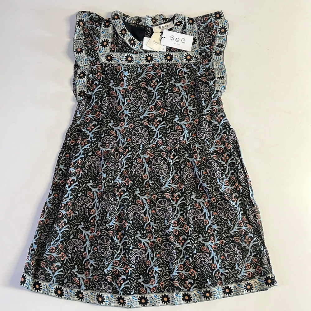 *Sea New York Ruffled Girl's Marlee Print Flutter Dress Size 10Y